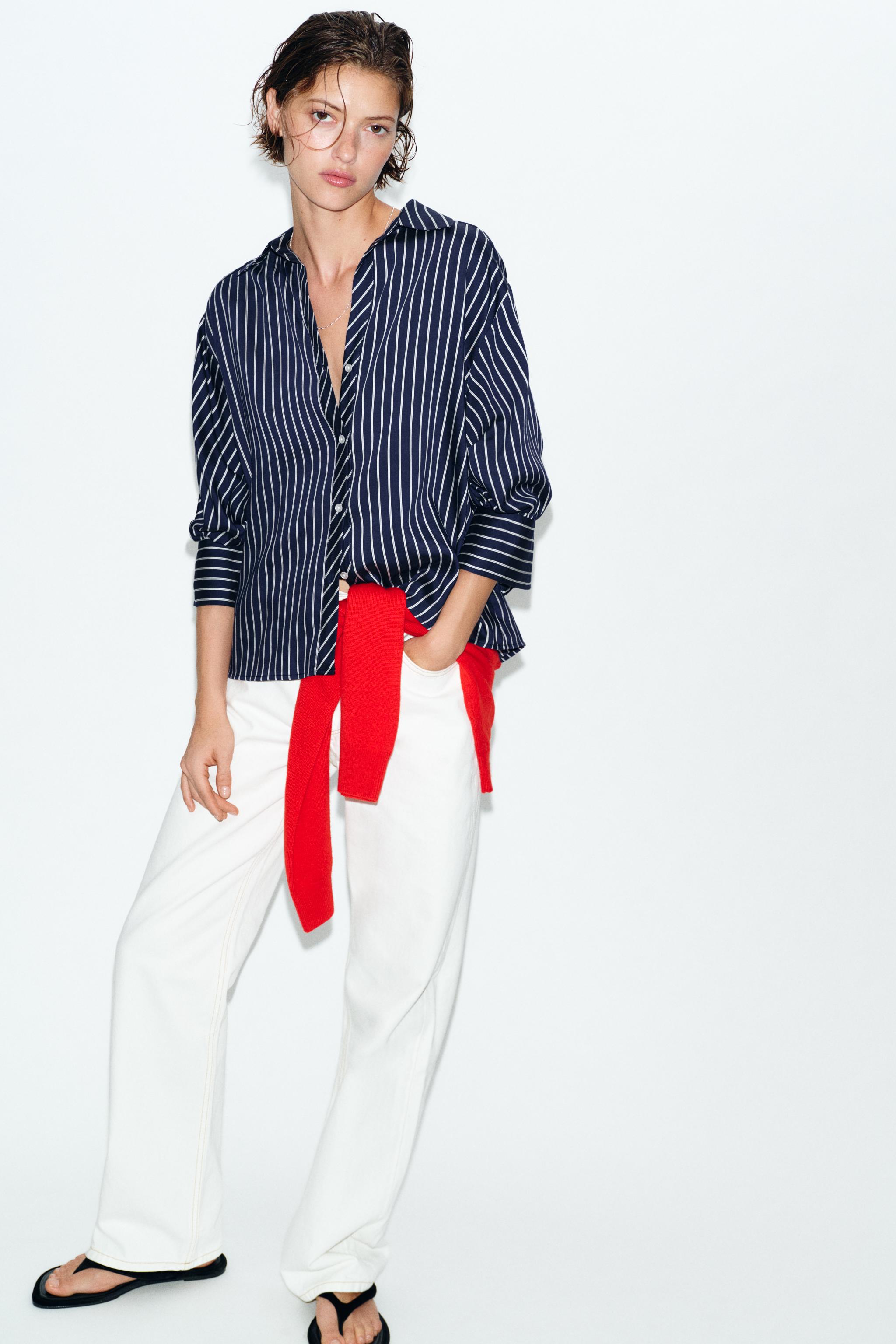 CHEMISE À RAYURES ET MANCHES BOUFFANTES